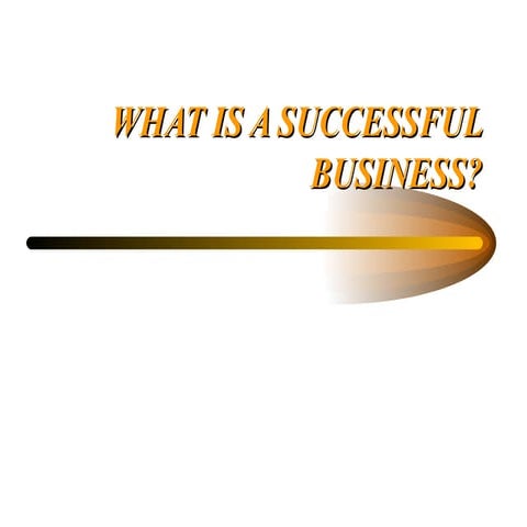 Standard Grade Business Management - What is a Successful Business?