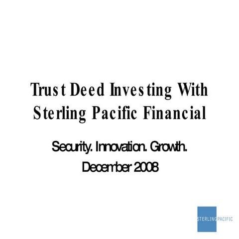 Trust Deed Investing