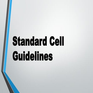 Standard cell guidelines in analog layout | PPTX