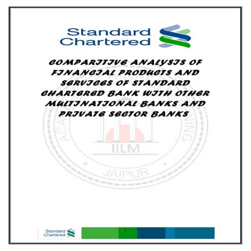 Comparative Analysis of Financial Products and Services at Standard Chartered...