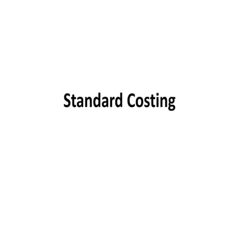 Standard costing