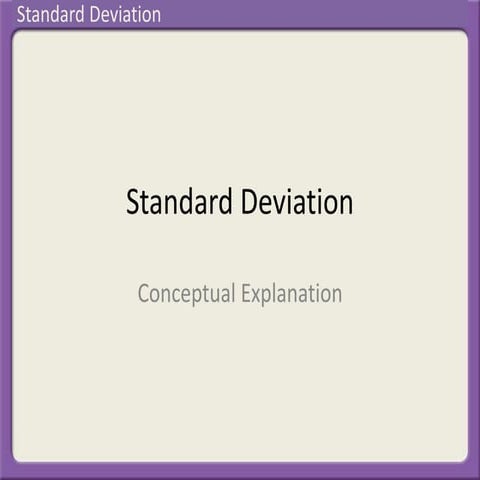 Standard deviation