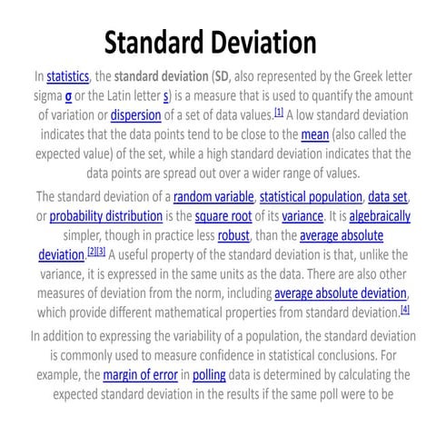 Standard deviation