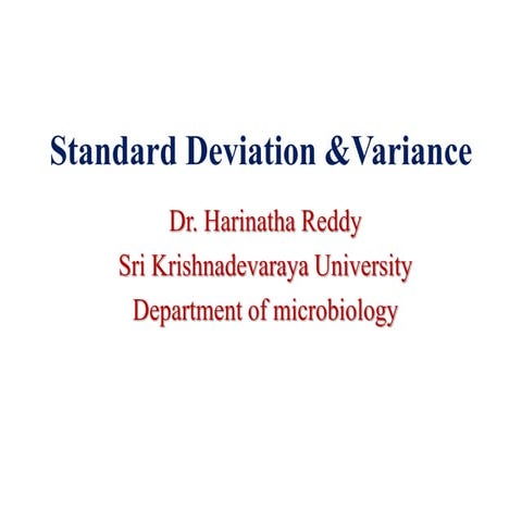 Biostatistics Standard deviation and variance