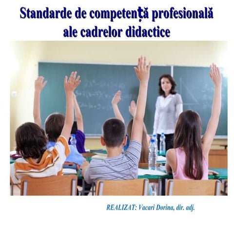 Standarde de competență profesională ale cadrelor didactice