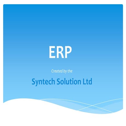 Introducing ERP Solution | Syntech Solution Ltd