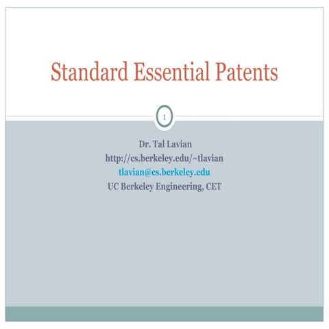 Standard essential patents