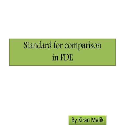 Standard for comparison