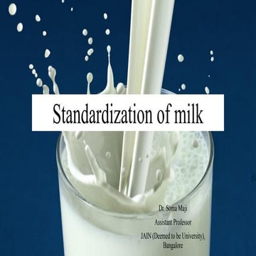 Comprehensive Guide to Milk Standardization Techniques and Calculations ...