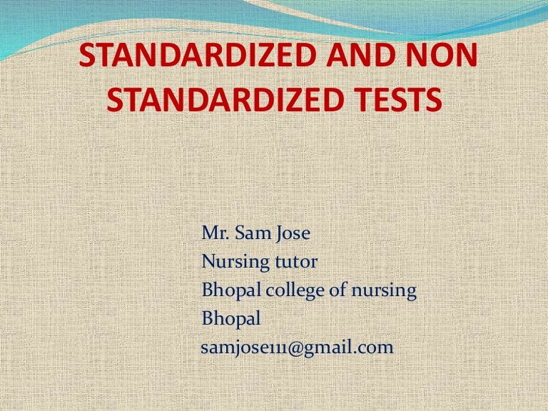 Standardized and non standardized tests (1)