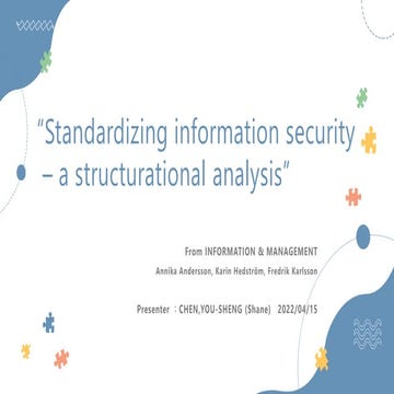 Paper sharing_Standardizing information security _ a structurational analysis