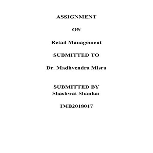 Standard opening procedure for retail stores