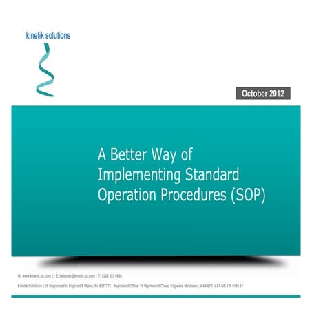 Standard operating procedures