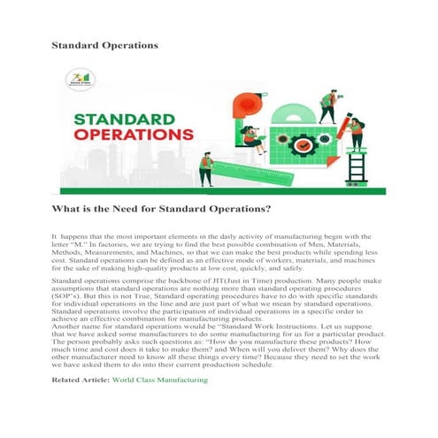 Standard operations