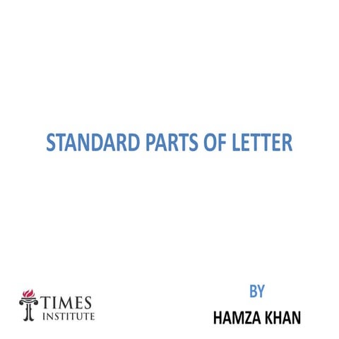 Standard parts of letter