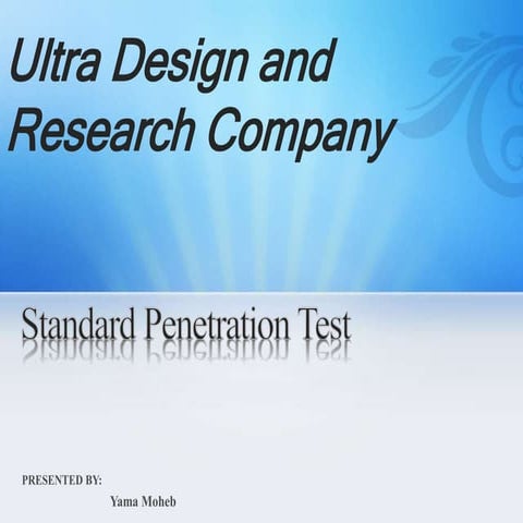 Standard penetration test(spt)