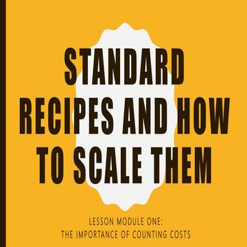 Standardized recipes | PPT