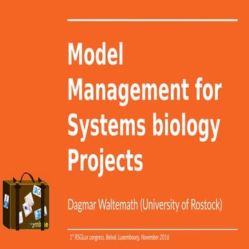 Model management for systems biology projects