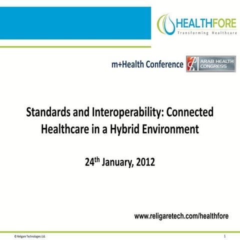 Standards and Interoperability - Connected Healthcare