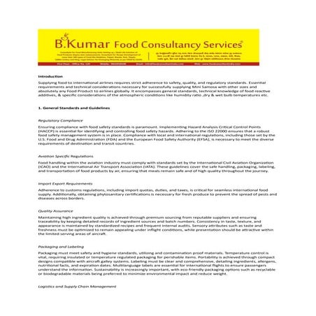 Standards and Parameters of Food Product B Kumar Food Consultancy Services .pdf