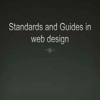 Standards and guides in web design