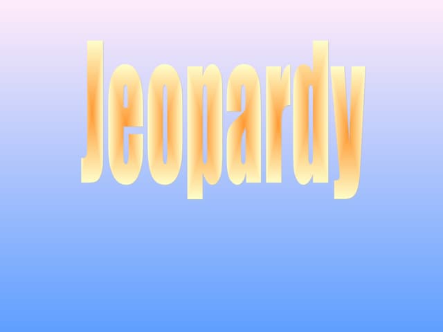 Standards jeopardy