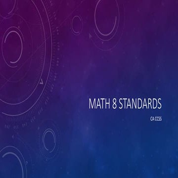Standards math 8