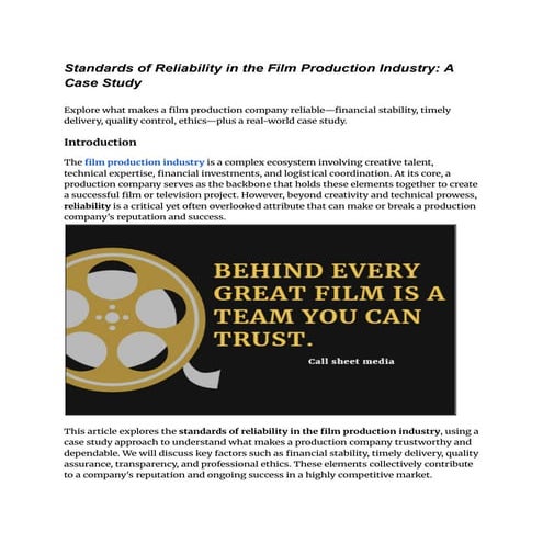 Standards of Reliability in the Film Production Industry_ A Case Study.pdf