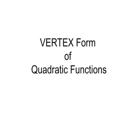 how to convert quadratic equation from standard to vertex
