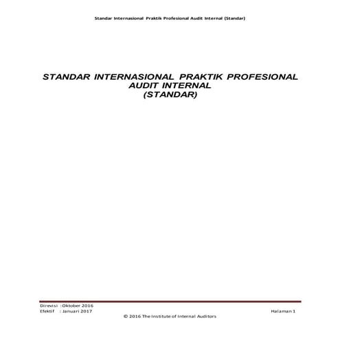 Standar internasional praktik profesional audit internal (standar)