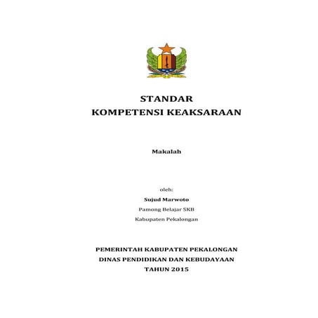 Standar kompetensi keaksaraan