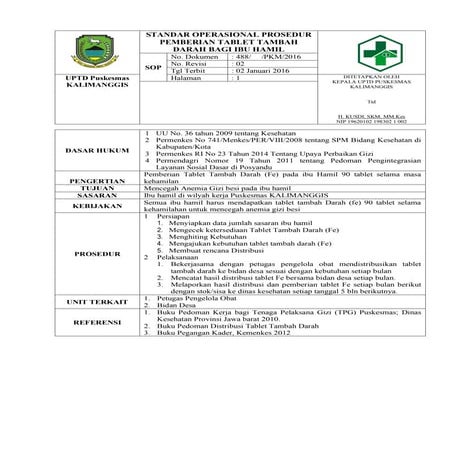 Standar operasional prosedur dis fe