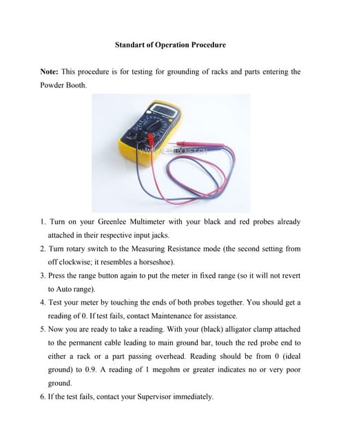 Standart of operation procedure mul...