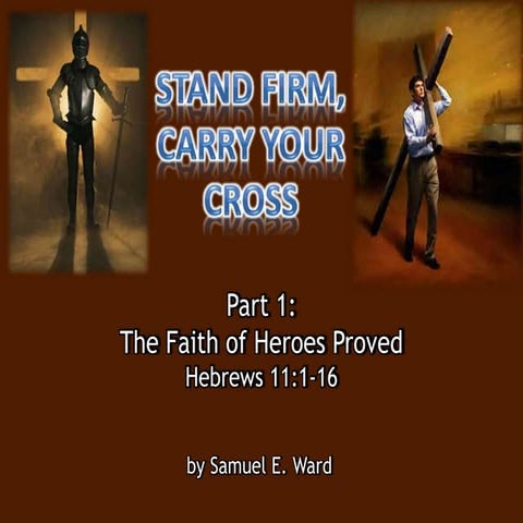 Stand firm, carry your cross   part 1 avondale