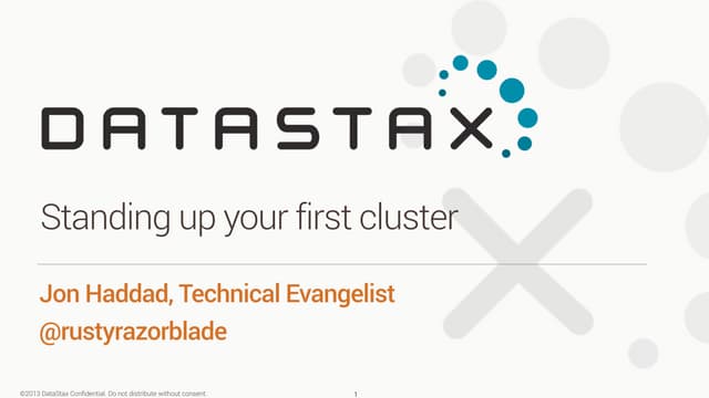 Standing Up Your First Cluster