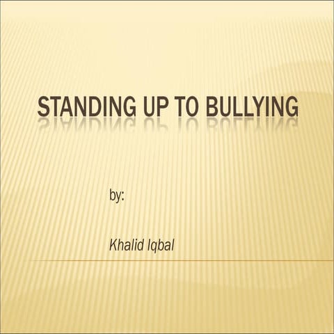 Standing up to bullying