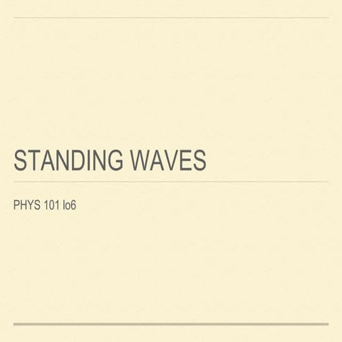 Standing waves | PPTX