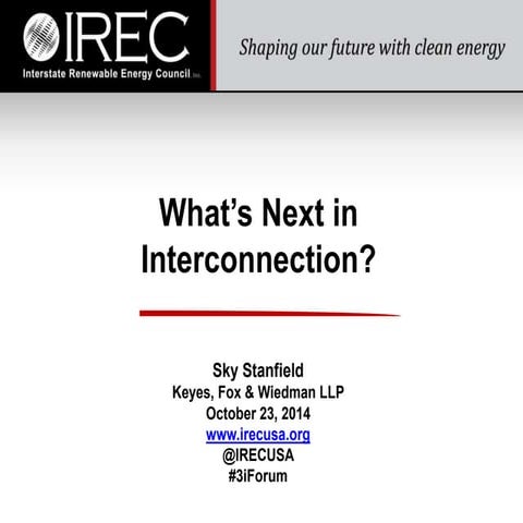 What's Next in Interconnection?