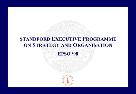 Stanford Strategy & Organization
