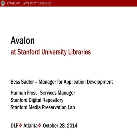Avalon at Stanford University Libraries