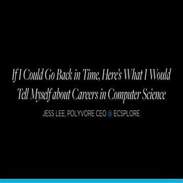 If I Could Go Back in Time, Here’s What I Would Tell Myself about Careers in ...