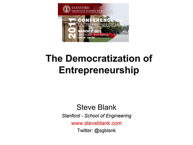Stanford Entrepreneurship Week 030211