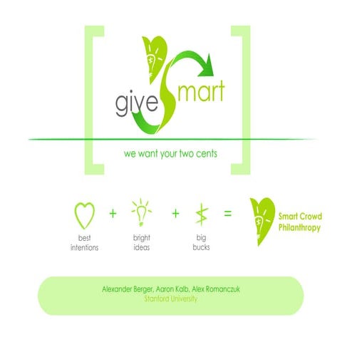 Stanford University Give Smart presentation