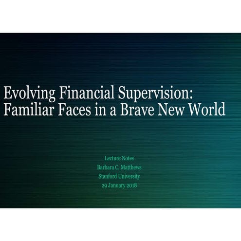 Stanford lecture jan 2018