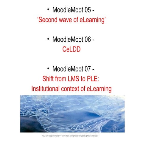Can MOODLE become more SUPPLE ?