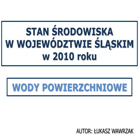 Stan środowiska   wody podziemne