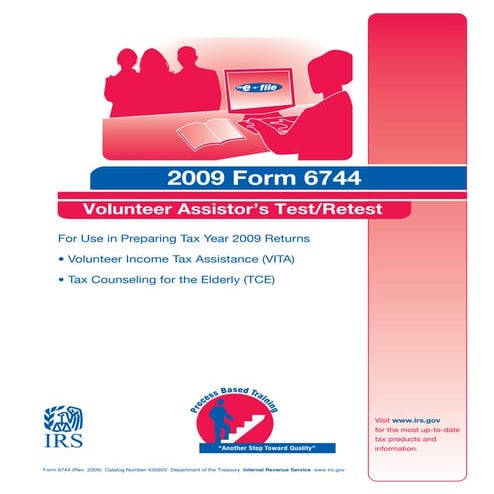 2009 Form 6744, Test Booklet