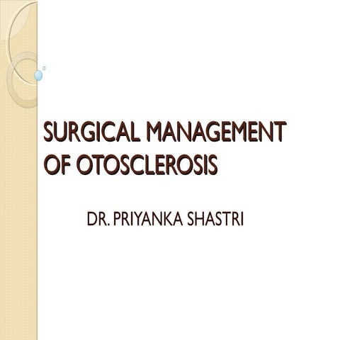 surgical management of ototsclerosis