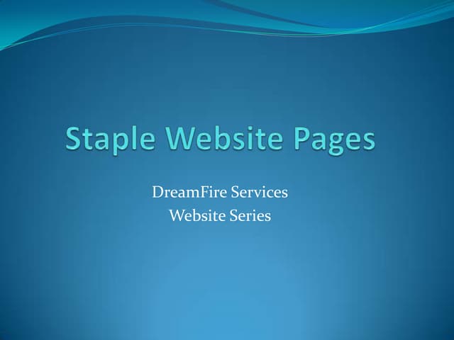 Staple website pages