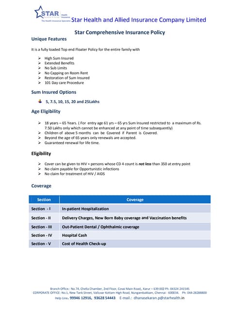 Family Floater Health Guard Brochure | PDF